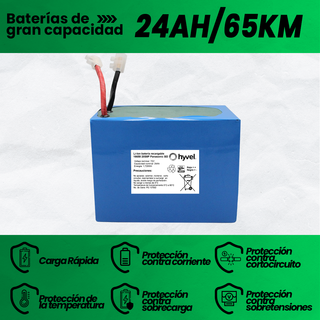 Batería 72V para Motocicleta Eléctrica