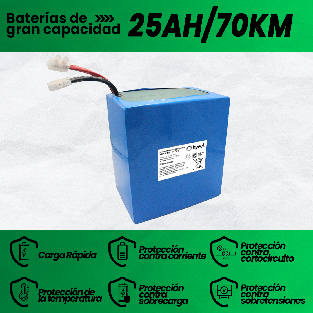 Batería 72V para Motocicleta Eléctrica