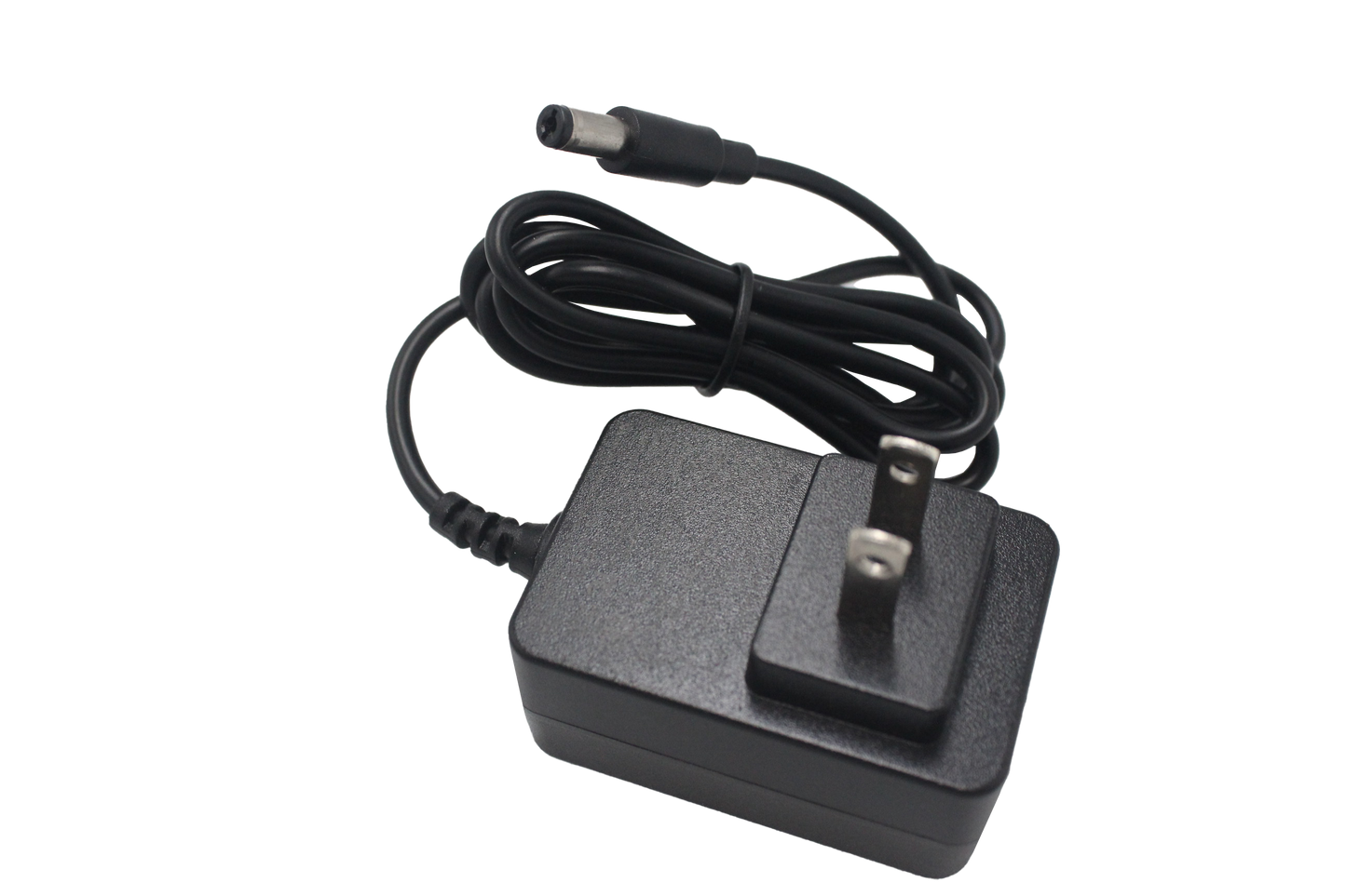 Cargador 2s 8.4v 2ah de color negro con el cable enrollado