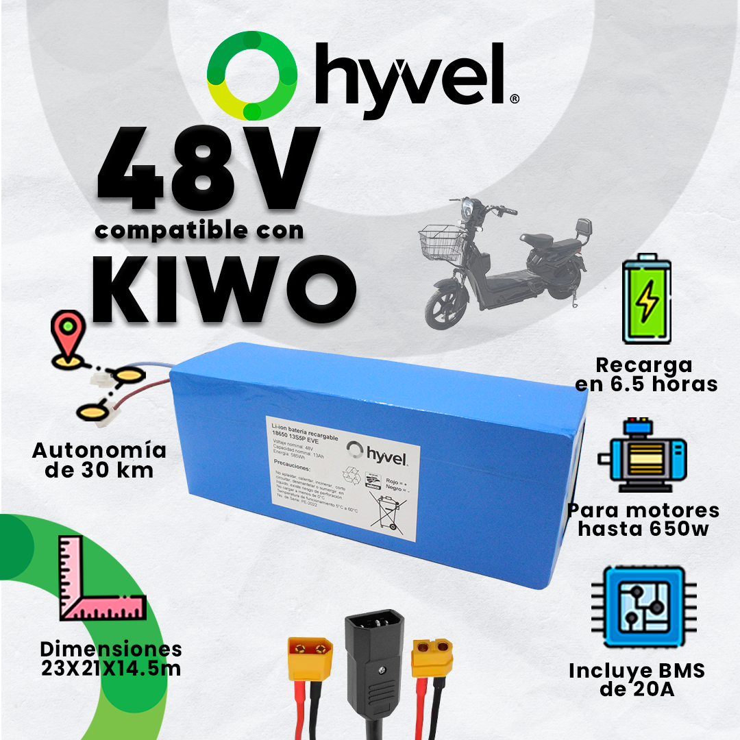 Kit Batería 48V compatible con KIWO + Cargador 2A