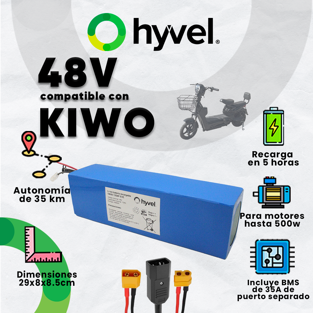 Kit Batería 48V compatible con KIWO + Cargador 2A