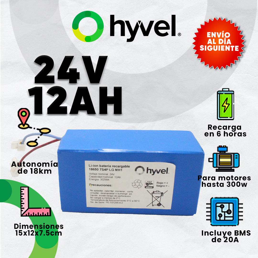 Batería 24V 12Ah LG MH1