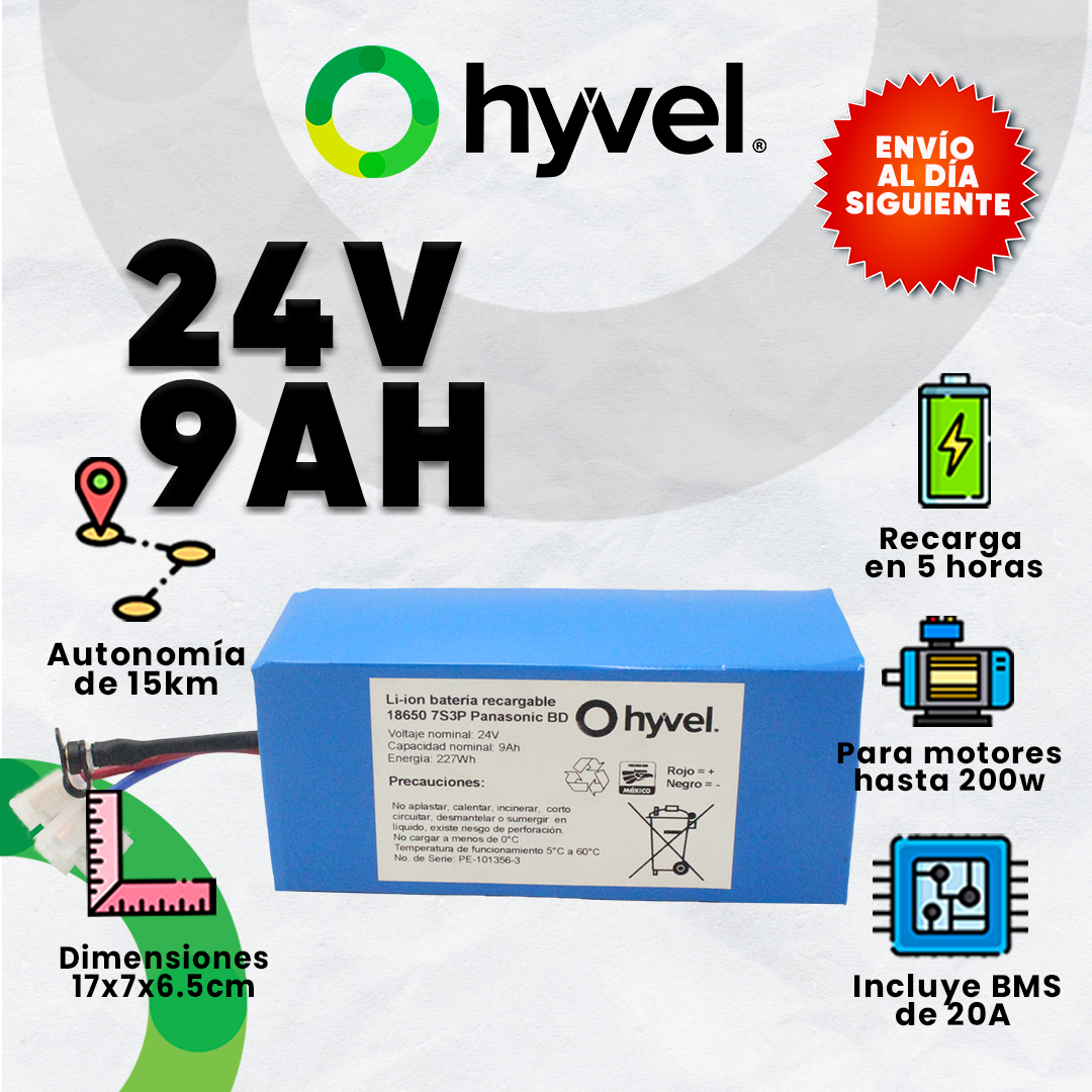 Batería 24V 9Ah Panasonic