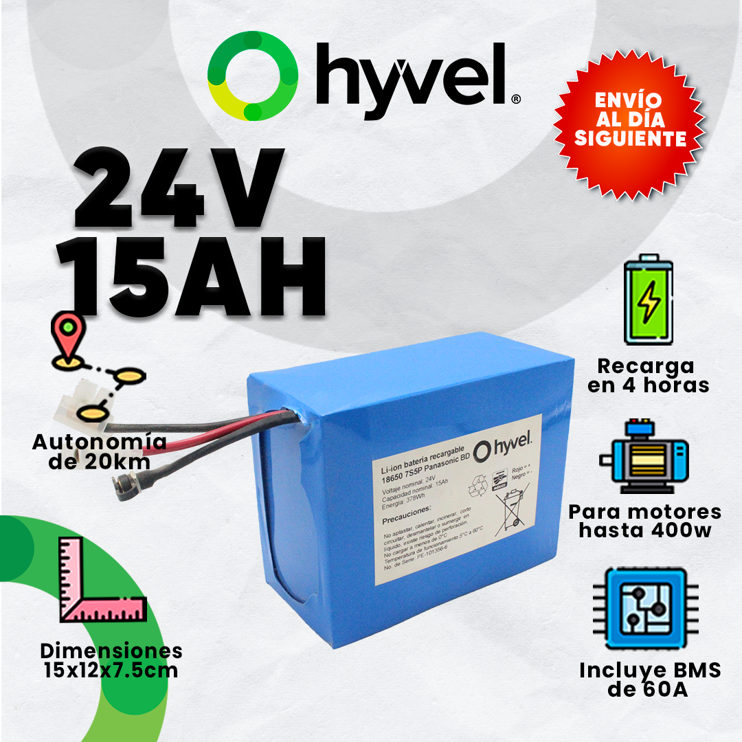Batería 24V 15Ah Panasonic BD