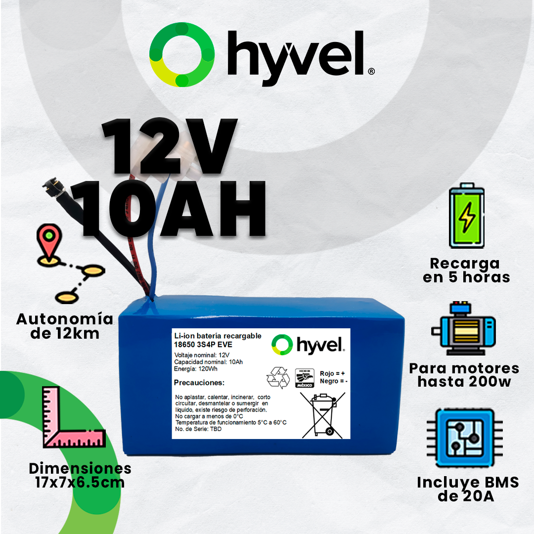 Batería 12v 10Ah EVE