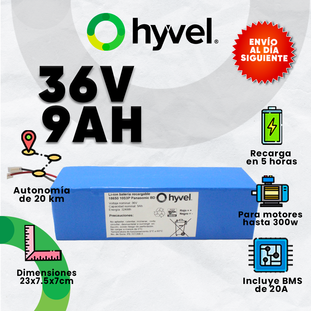 Batería 36V 9Ah Panasonic