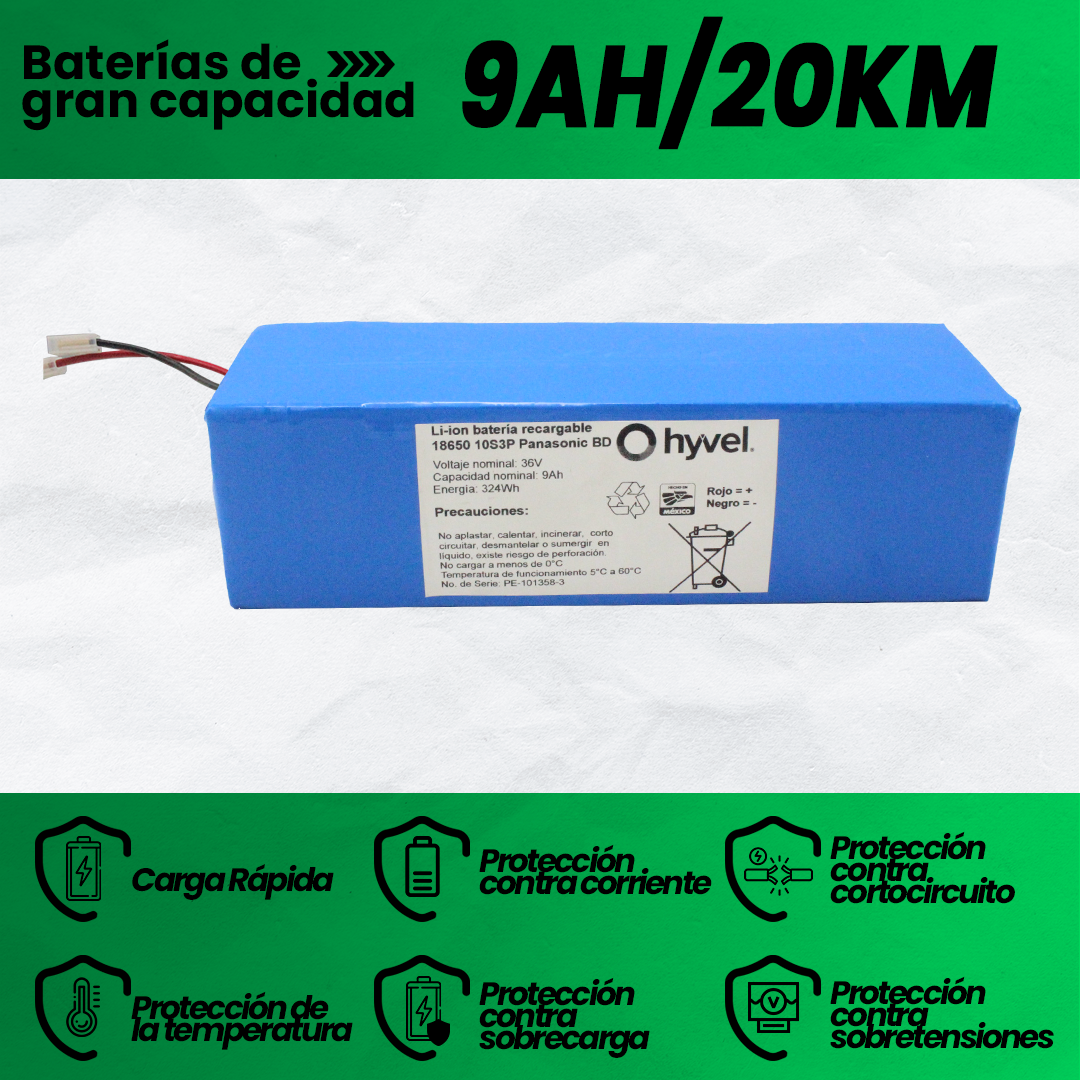 Batería 36V 9Ah Panasonic