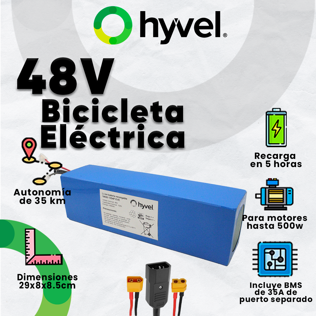 Kit Batería 48V para Bicicleta Eléctrica + Cargador 2A