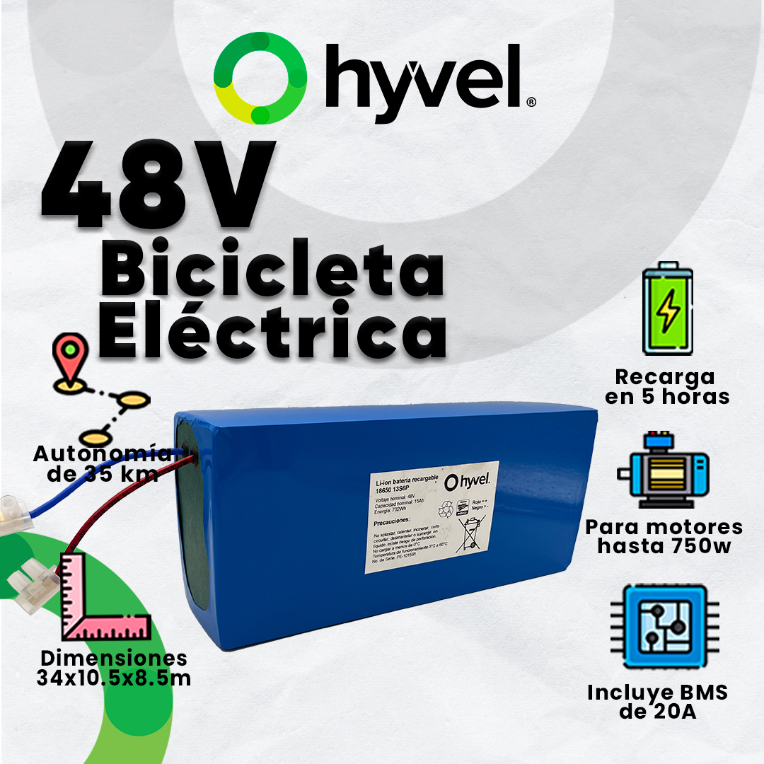 Kit Batería 48V para Bicicleta Eléctrica + Cargador 2A