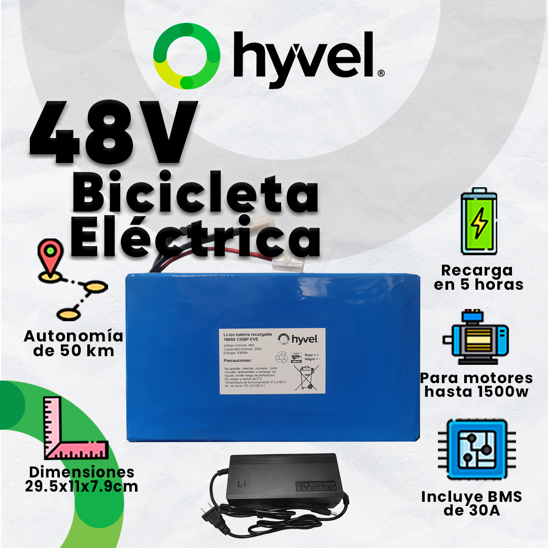 Kit Batería 48V para Bicicleta Eléctrica + Cargador 2A