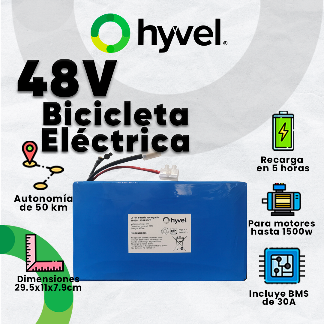 Kit Batería 48V para Bicicleta Eléctrica + Cargador 2A