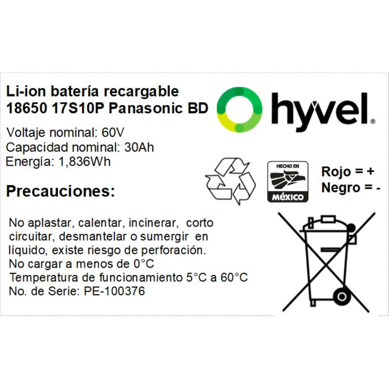 Batería de litio para moto de 72V y 42Ah marca Panasonic, diseñada para proporcionar energía eficiente y duradera en motocicletas eléctricas de alto rendimiento.