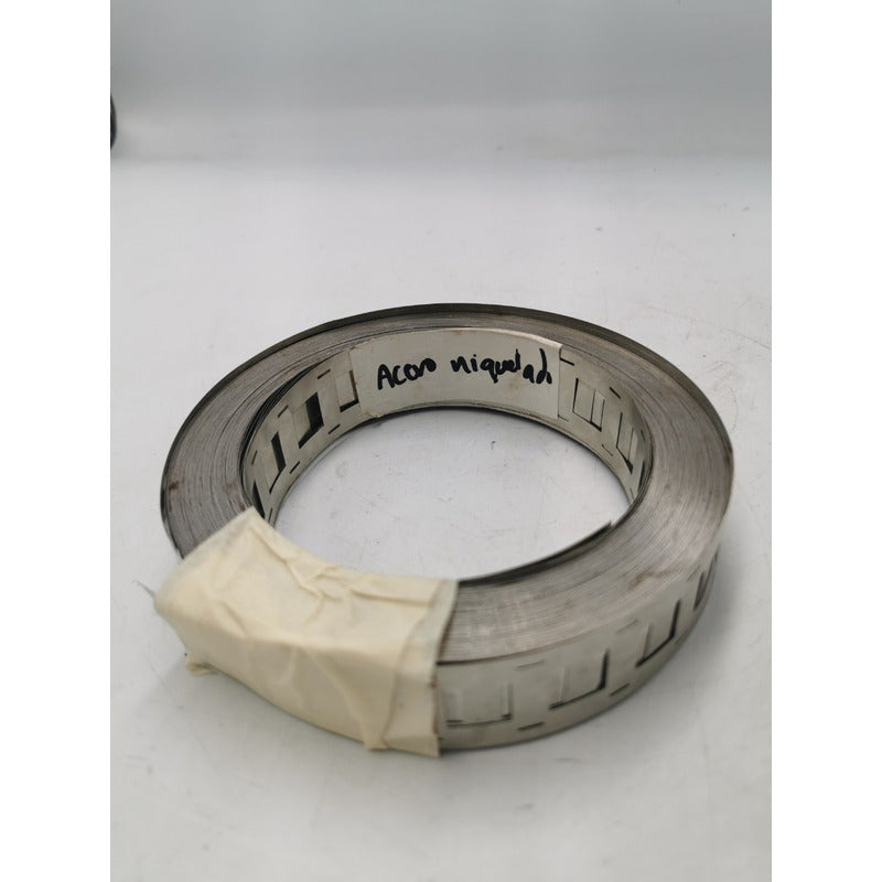 Tira Doble Acero Niquelado 10 Metros 0.15x25.5mm