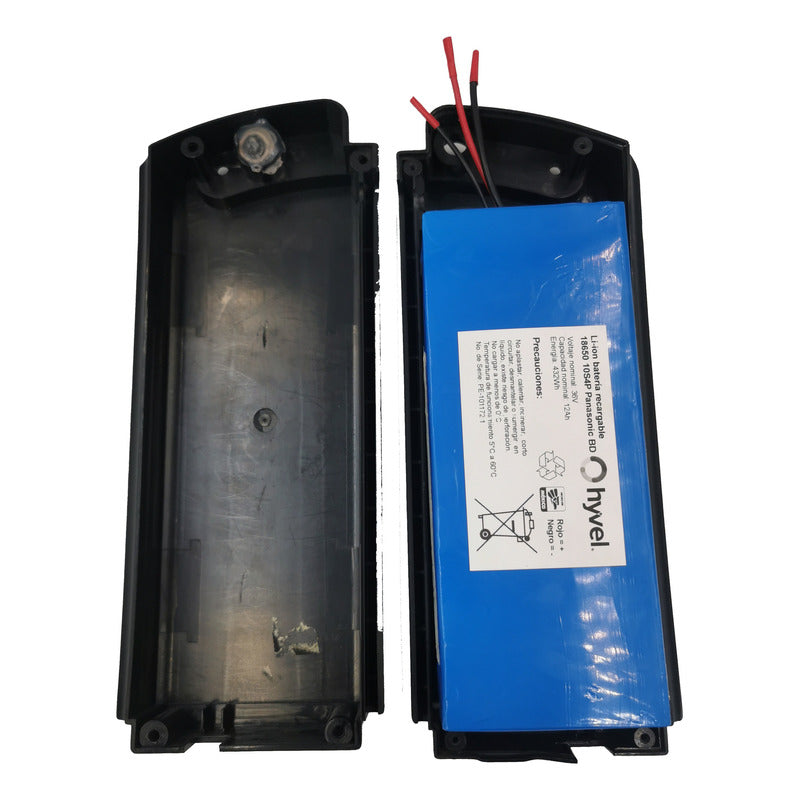 Imagen de la Batería 36v STEEL dentro de su empaque negro lista para su uso
