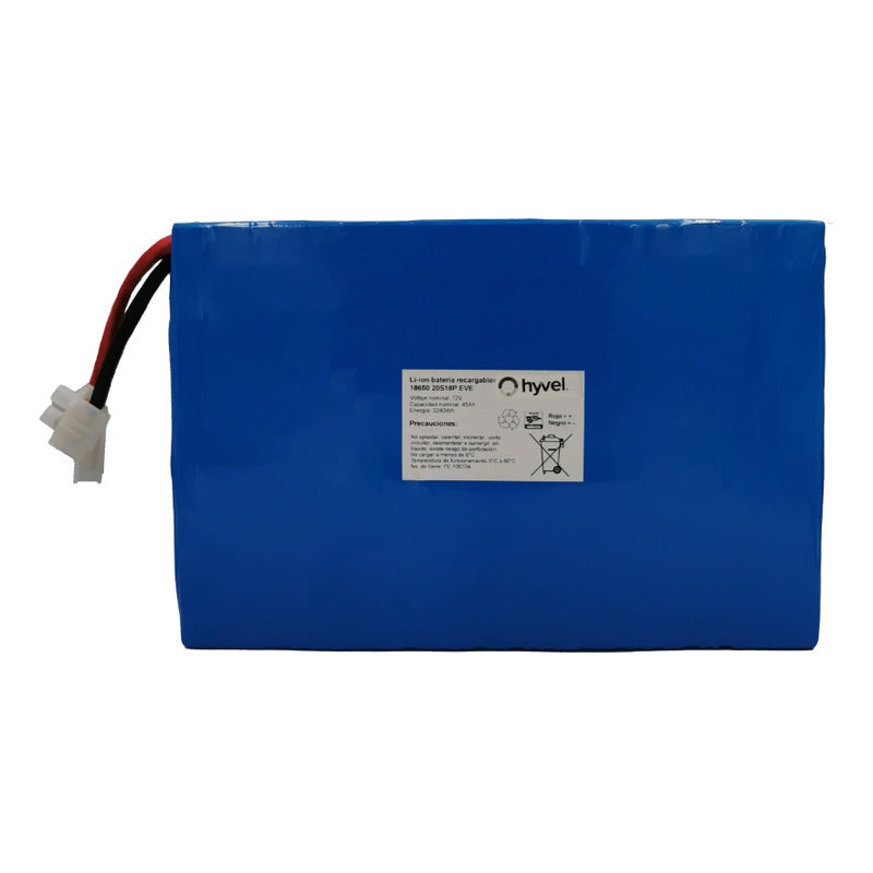Imagen frontal de la batería Panasonic 72V 45Ah, diseñada para sistemas eléctricos avanzados.