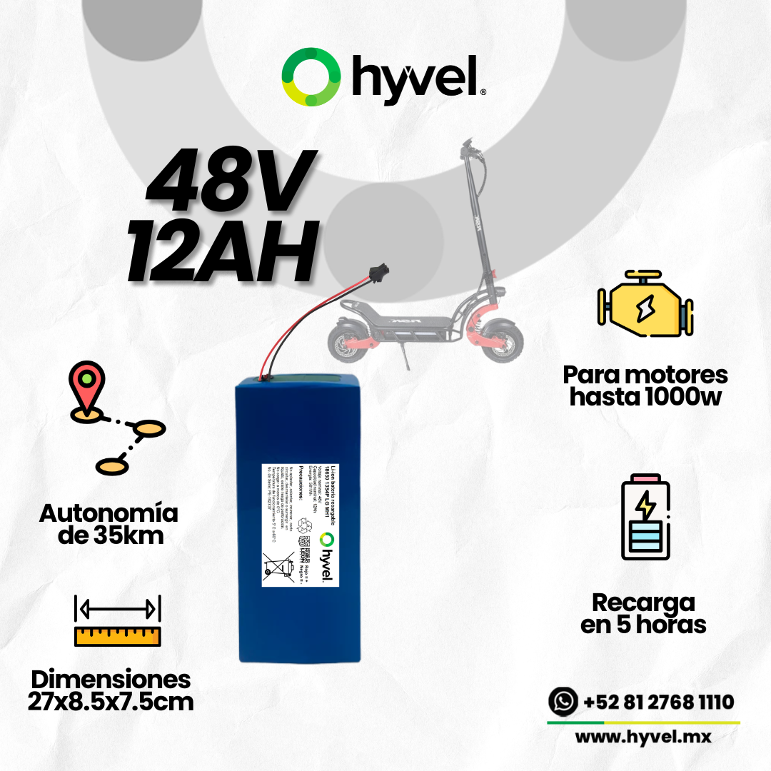 Batería 48V 12Ah compatible con RSK FURY 600