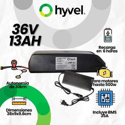 Batería 36V Desmontable para Bicicleta Eléctrica