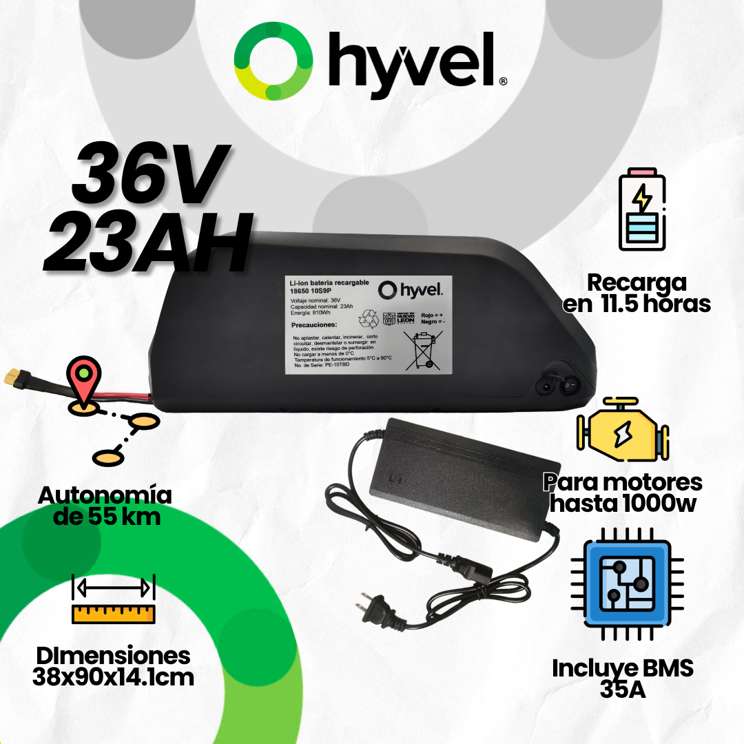 Batería 36V Desmontable para Bicicleta Eléctrica