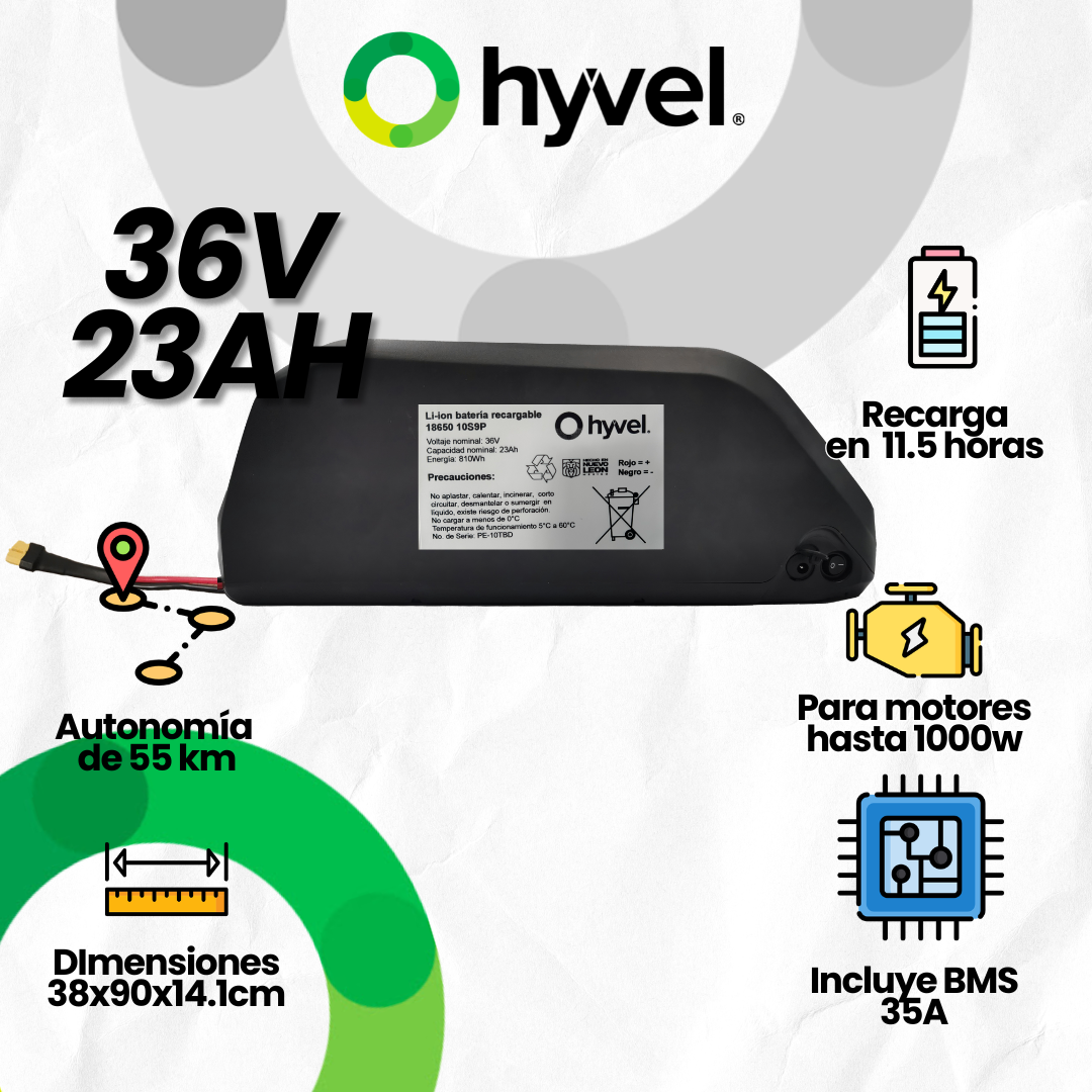 Batería 36V Desmontable para Bicicleta Eléctrica