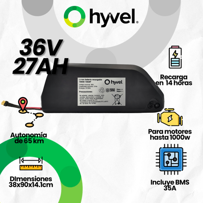 Batería 36V Desmontable para Bicicleta Eléctrica
