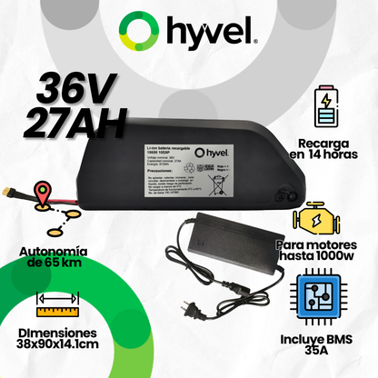 Batería 36V Desmontable para Bicicleta Eléctrica