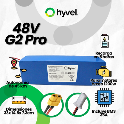 Batería 48V 16Ah compatible con Honey Whale G2 PRO