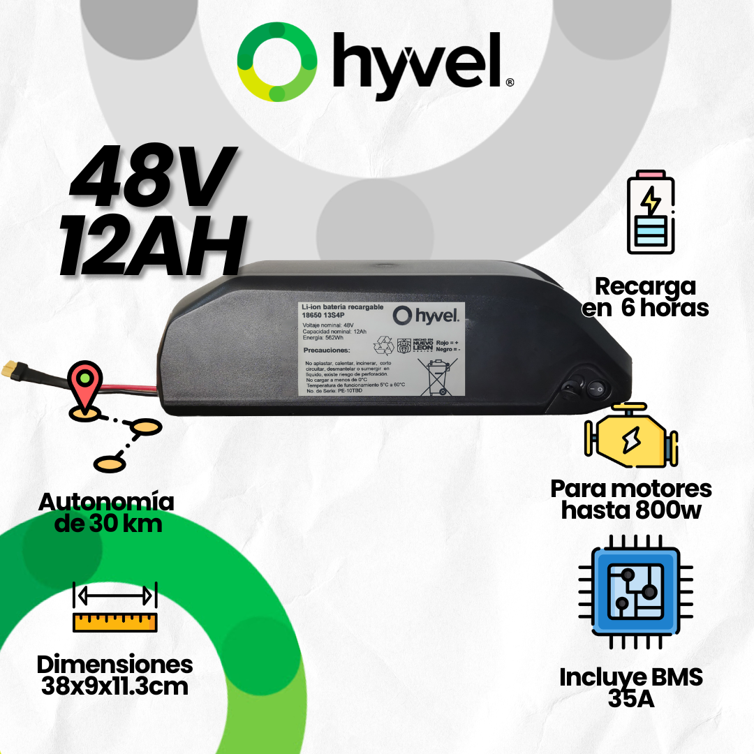 Batería 48V Desmontable para Bicicleta Eléctrica