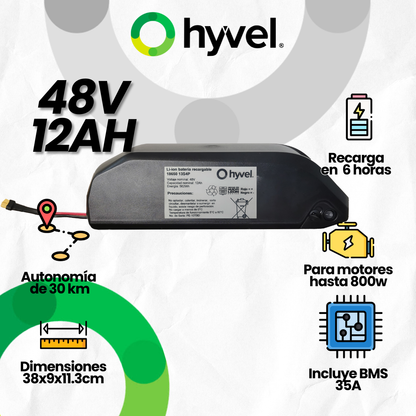Batería 48V Desmontable para Bicicleta Eléctrica