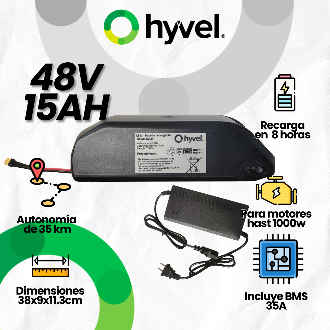 Batería 48V Desmontable para Bicicleta Eléctrica