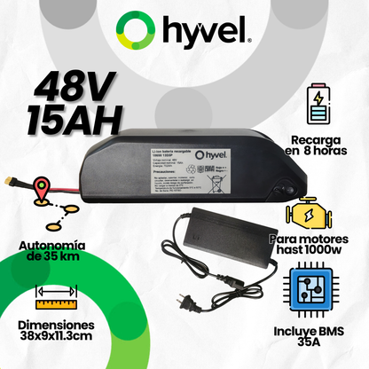 Batería 48V Desmontable para Bicicleta Eléctrica