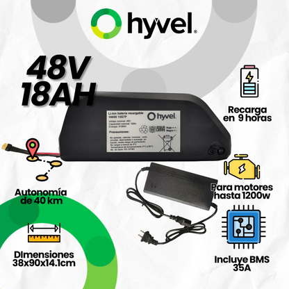 Batería 48V Desmontable para Bicicleta Eléctrica