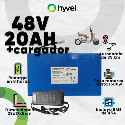Batería 48V 20Ah para Triciclo Eléctrico