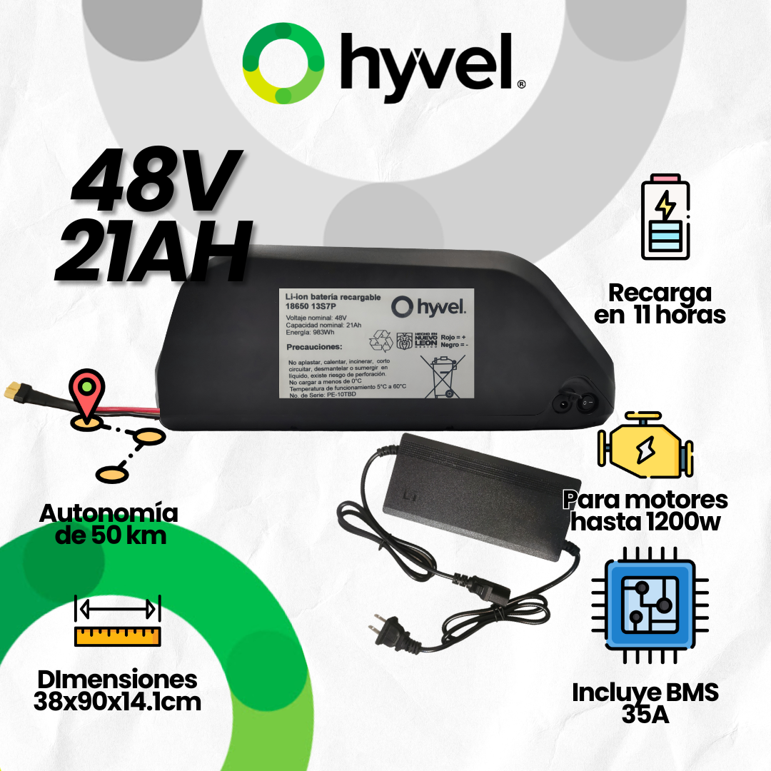 Batería 48V Desmontable para Bicicleta Eléctrica