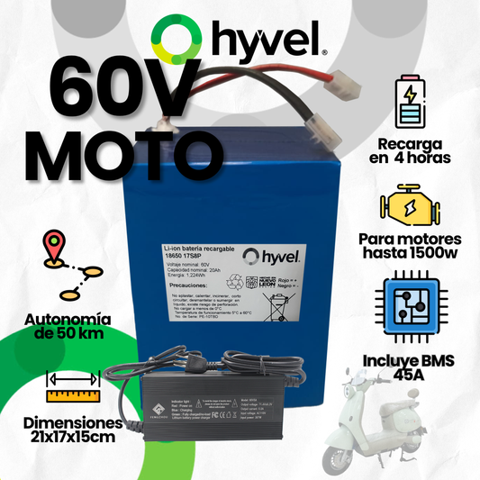 Kit Batería 60V para Moto Eléctrica