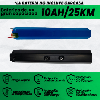 Imagen de la Batería 36v CROSS destacando la gran capacidad que posee así como sus demás cualidades específicas.
