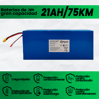 Batería para scooter de 36V y 10Ah, compatible con diversos modelos de scooters eléctricos, ofreciendo una solución energética confiable y duradera.
