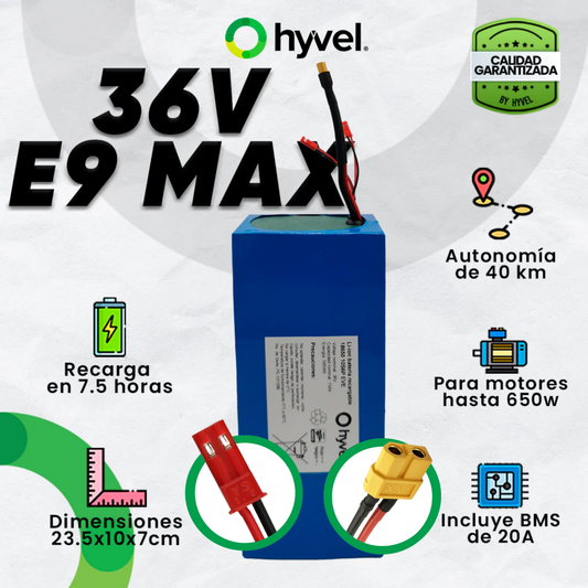 Batería 36V 15Ah compatible con Honey Whale E9 MAX