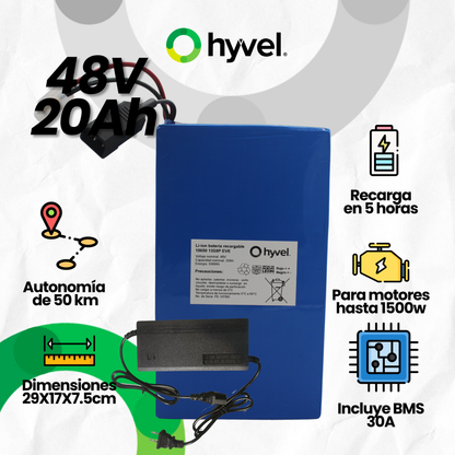 Batería 48V 20Ah para Triciclo Eléctrico