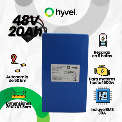 Batería 48V 20Ah para Triciclo Eléctrico