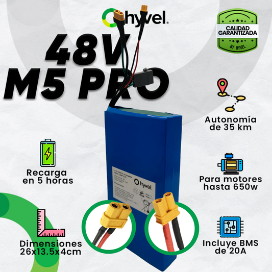 Batería 48V 10Ah compatible con Honey Whale M5 Pro