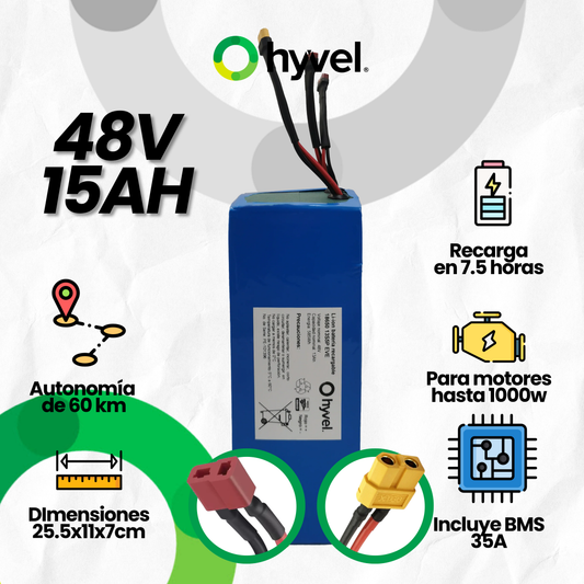 Batería 48V 15Ah compatible con Honey Whale T5
