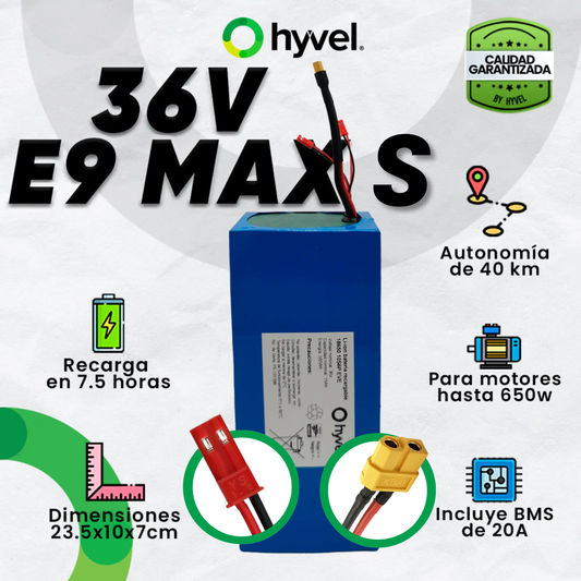 Batería 36v 15ah compatible con Honeywhale E9 MAX S