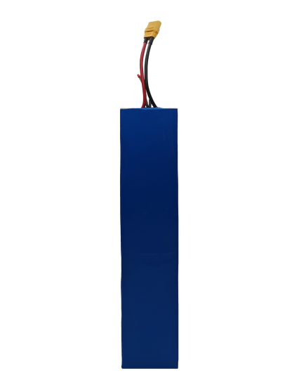 Lateral de la Batería 60V 20Ah EVE en un fondo blanco.