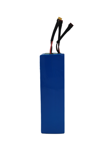 Lateral de la Batería 52V 15Ah compatible con Honey Whale T5 en plástico azul. 
