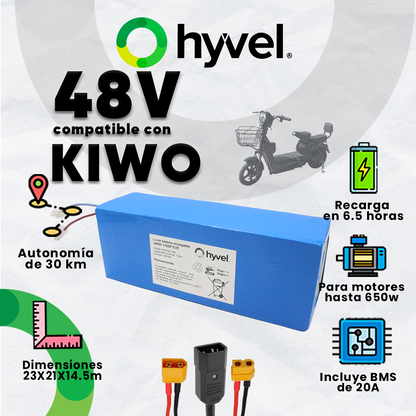 Kit Batería 48V compatible con KIWO + Cargador 2A