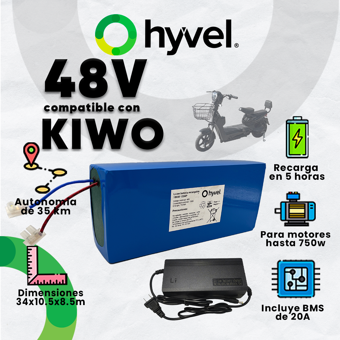 Kit Batería 48V compatible con KIWO + Cargador 2A