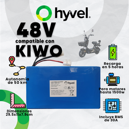 Kit Batería 48V compatible con KIWO + Cargador 2A