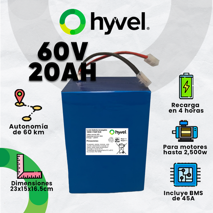 Batería 60V 20Ah para Triciclo Eléctrico