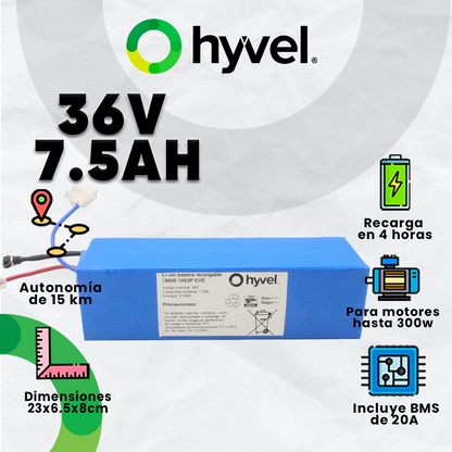 Batería 36V 7.5Ah EVE
