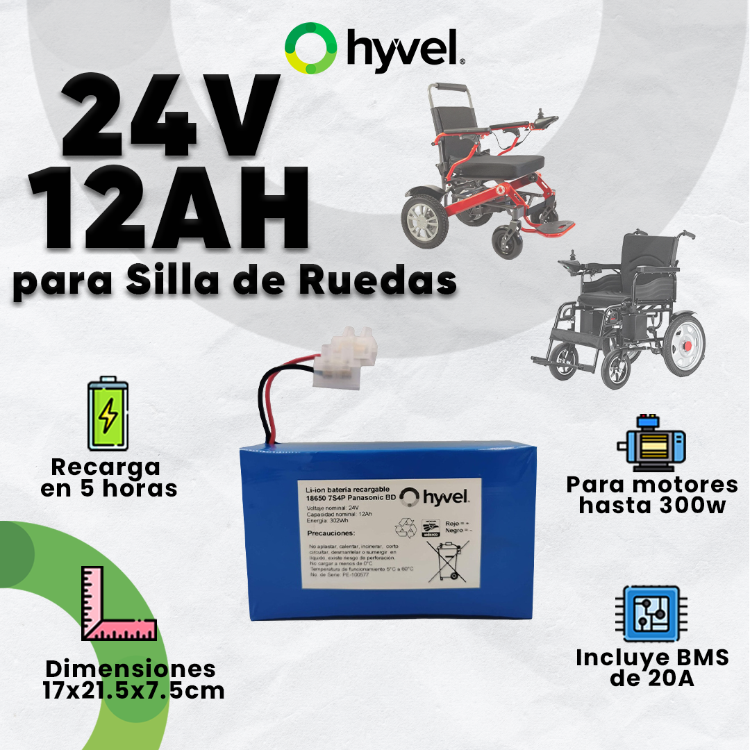 Batería 24V para Silla de Ruedas